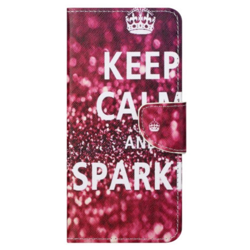 Flip Case Samsung Galaxy S23 Ultra 5G Pysy Rauhallisena Ja Kimaltele