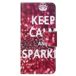 Flip Case Samsung Galaxy S23 Ultra 5G Pysy Rauhallisena Ja Kimaltele