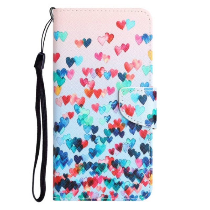 Kotelot Samsung Galaxy S23 Ultra 5G Suojaketju Kuori Vain Strappy Hearts