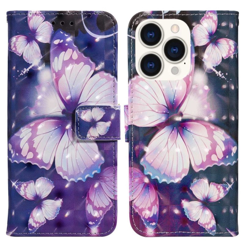 Kotelot iPhone 14 Pro Max Butterflies Muunnelma