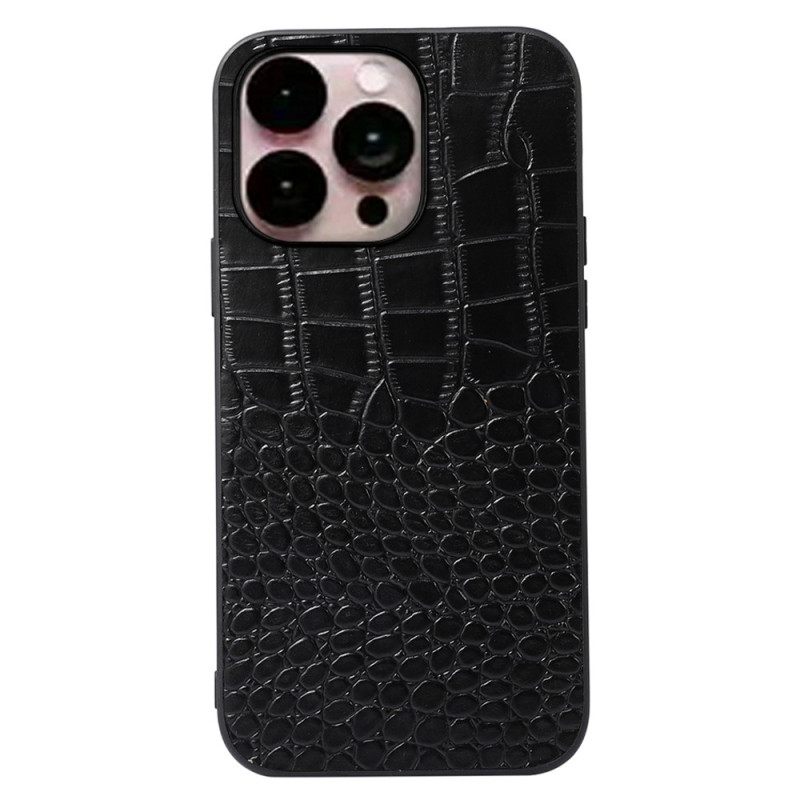 Kuori iPhone 14 Pro Max Crocodile Texture Aitoa Nahkaa