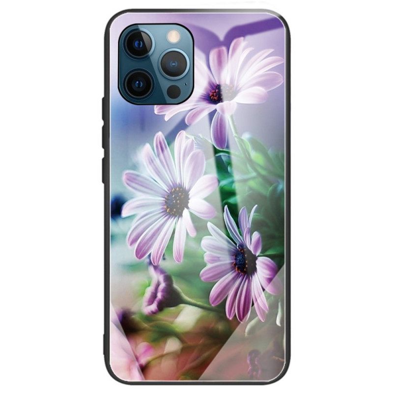 Kuori iPhone 14 Pro Max Tempered Glass Flowers