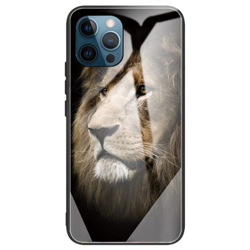 Kuori iPhone 14 Pro Max Tempered Glass Lion