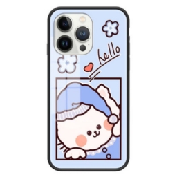 Case iPhone 15 Pro Blue Cat Karkaistu Lasi