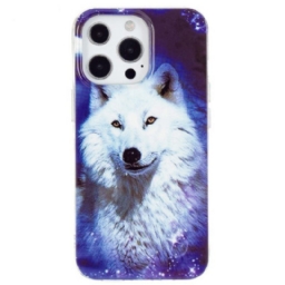 Kuori iPhone 15 Pro Fluoresoiva White Wolf