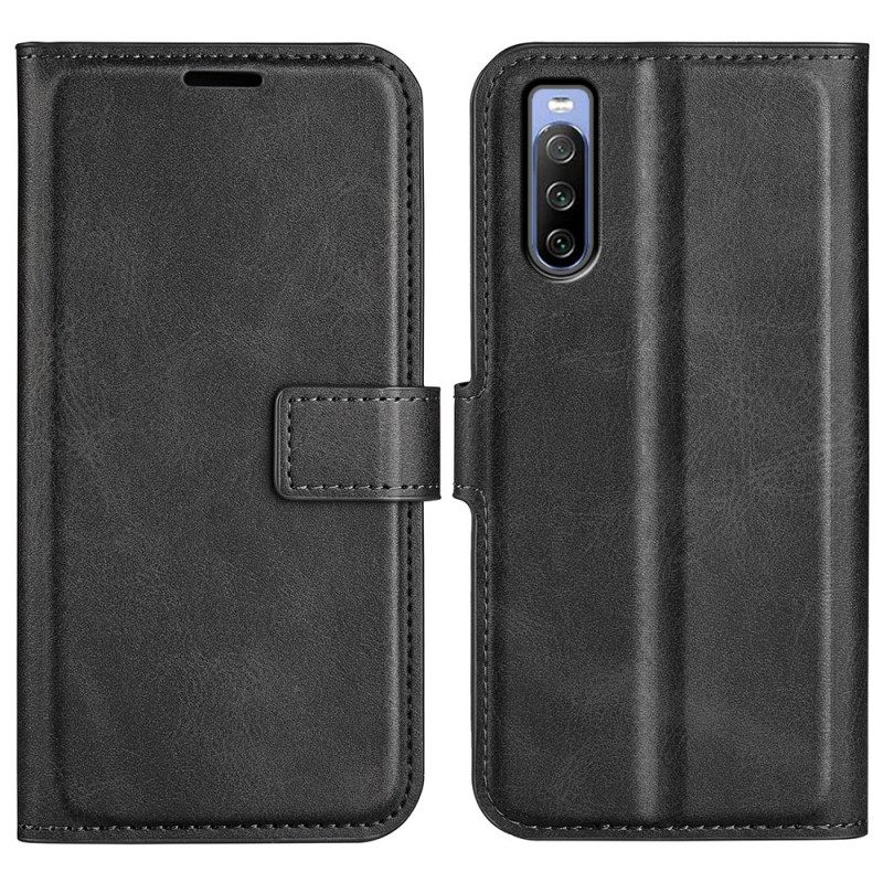 Flip Case Sony Xperia 10 IV Retro-nahkaefekti