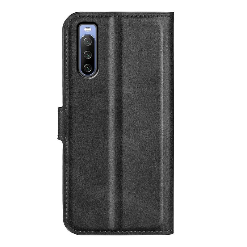 Flip Case Sony Xperia 10 IV Retro-nahkaefekti