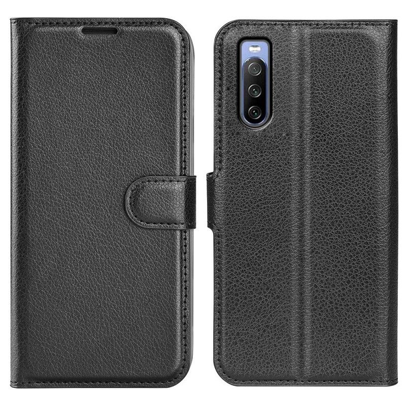 Kotelot Sony Xperia 10 IV Classic Litchi Faux Leather