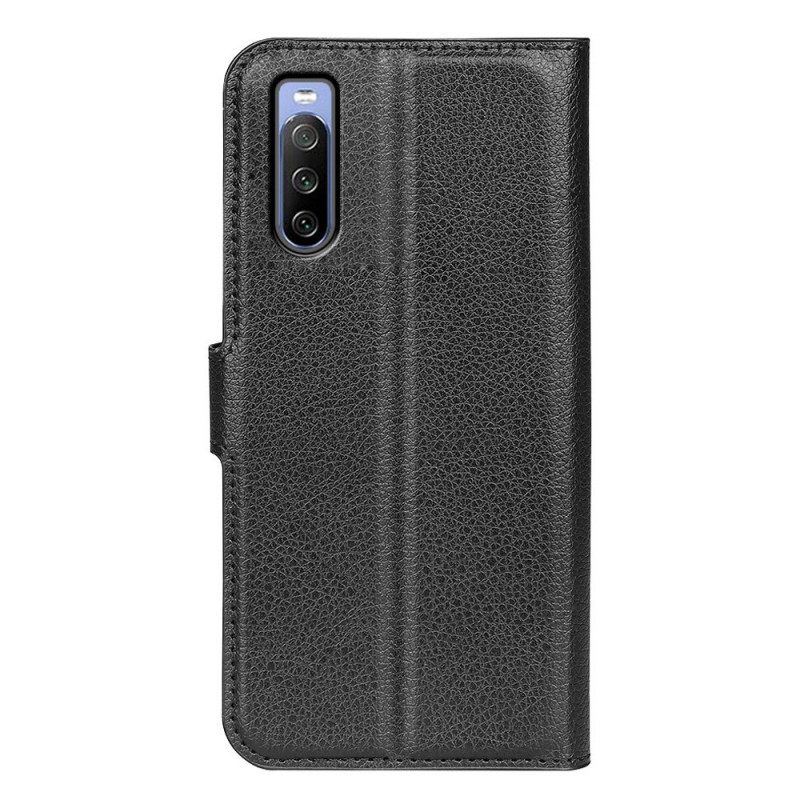 Kotelot Sony Xperia 10 IV Classic Litchi Faux Leather