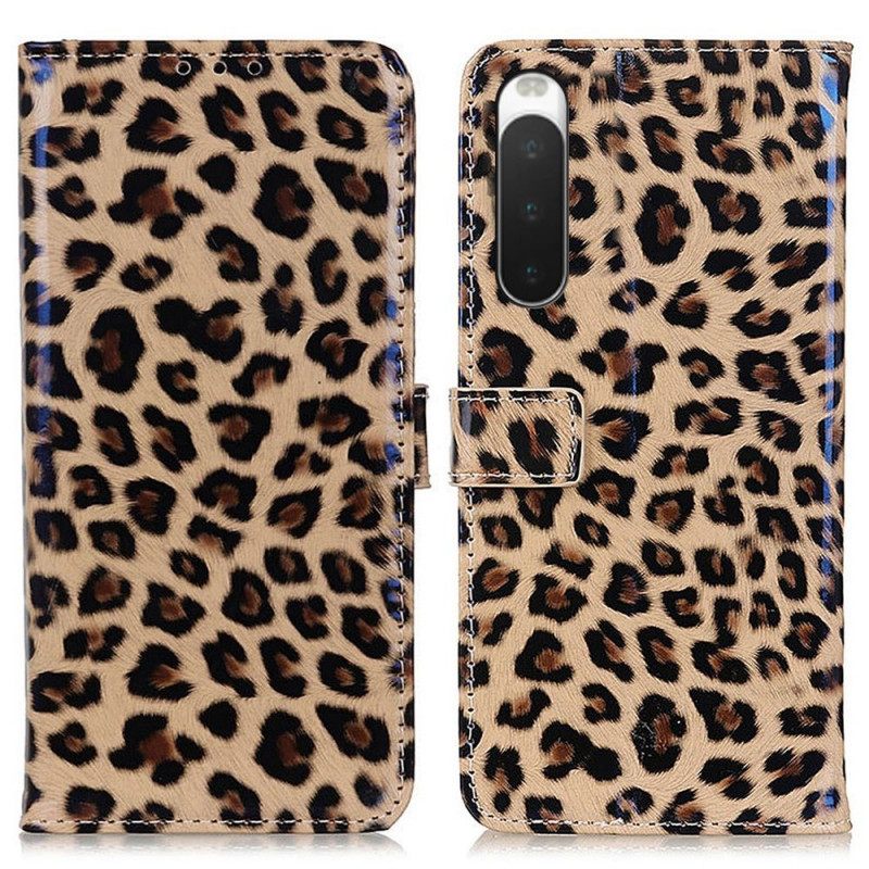 Nahkakotelo Sony Xperia 10 IV Leopard Skin Effect