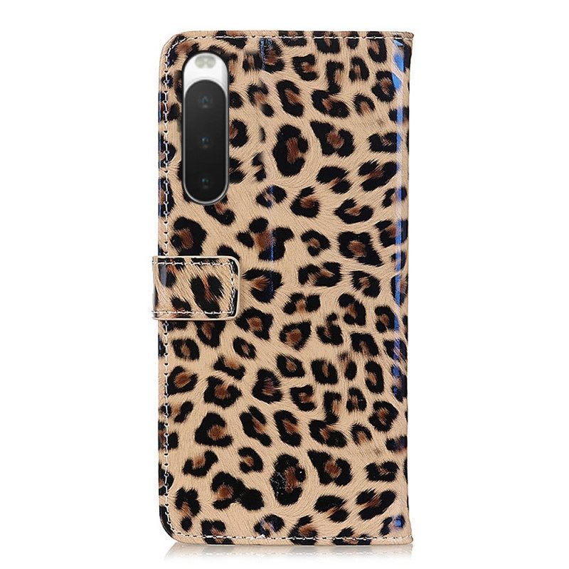 Nahkakotelo Sony Xperia 10 IV Leopard Skin Effect