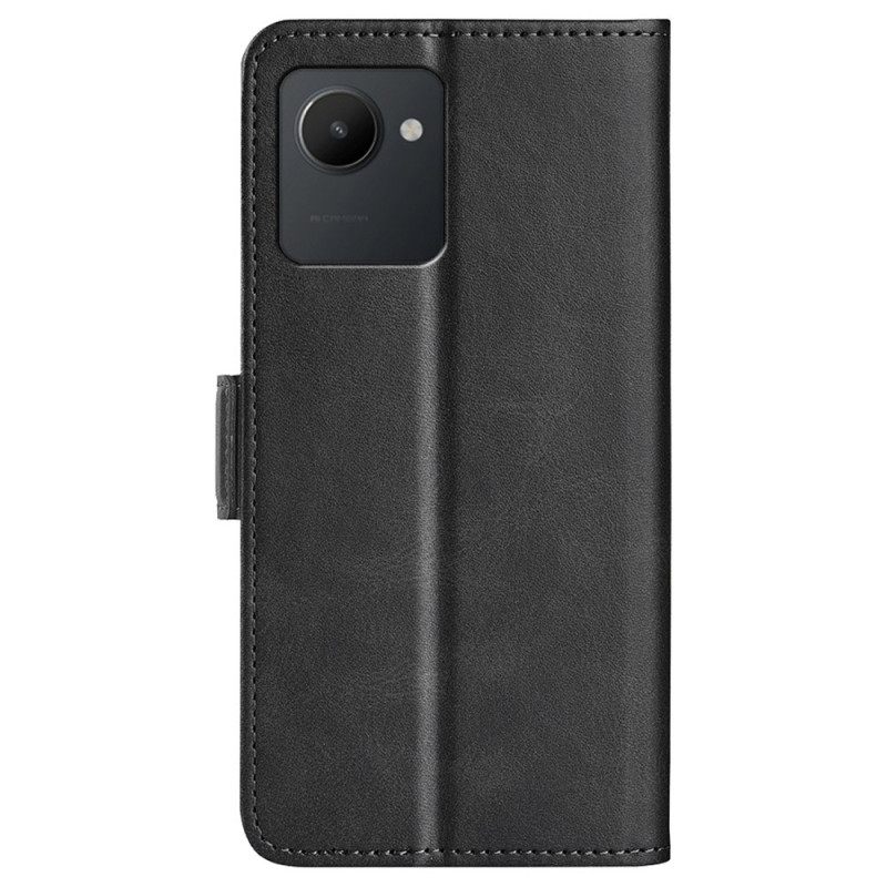 Kotelot Realme C30 Faux Leather Teksturoitu Kaksoislukko