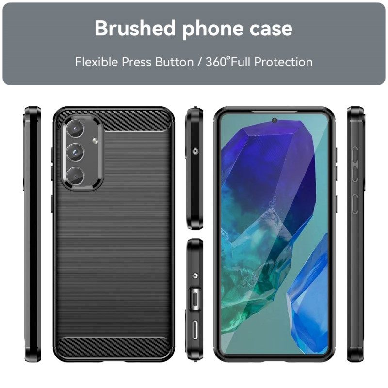 Case Samsung Galaxy M55 5g Puhelinkuoret Harjattu Hiilikuitu