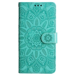 Nahkakotelo Samsung Galaxy M55 5g Mandala Kaulanauhalla