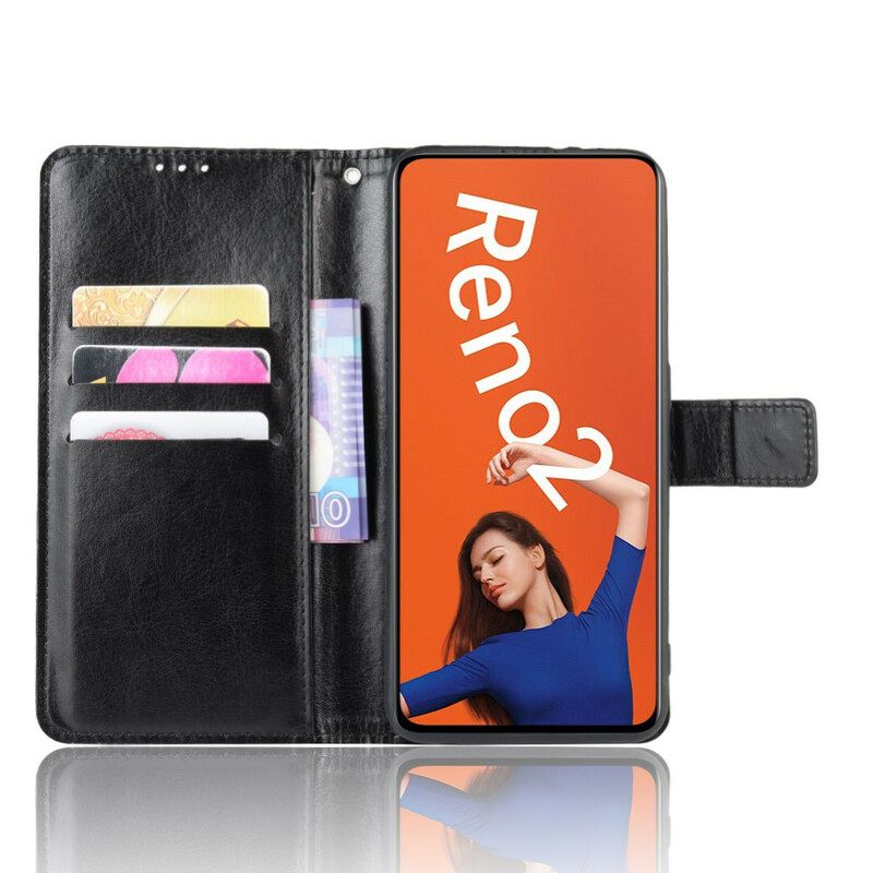 Kotelot Oppo Reno 2 Keinonahka Näyttävä