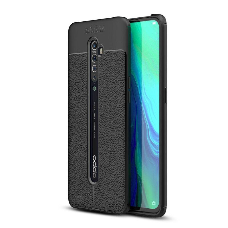 Kuori Oppo Reno 2 Nahkaefekti Litsi Kaksinkertainen Linja