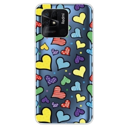 Case Xiaomi Redmi 10C Transparent Hearts