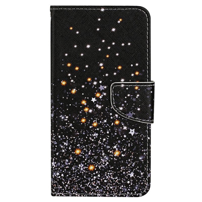 Flip Case Xiaomi Redmi 10C Suojaketju Kuori Sequin Effect Strappy