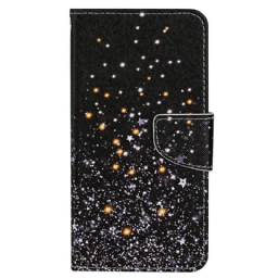 Flip Case Xiaomi Redmi 10C Suojaketju Kuori Sequin Effect Strappy