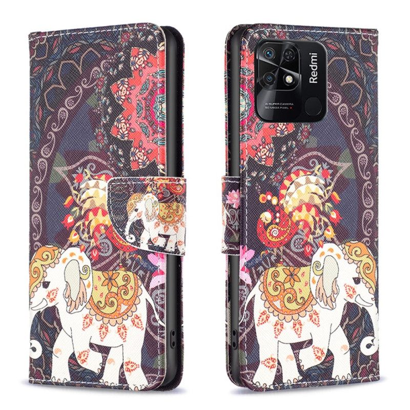 Flip Case Xiaomi Redmi 10C Tribal Elephant