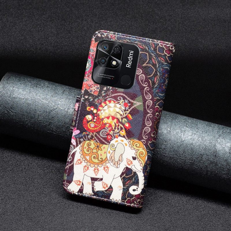 Flip Case Xiaomi Redmi 10C Tribal Elephant