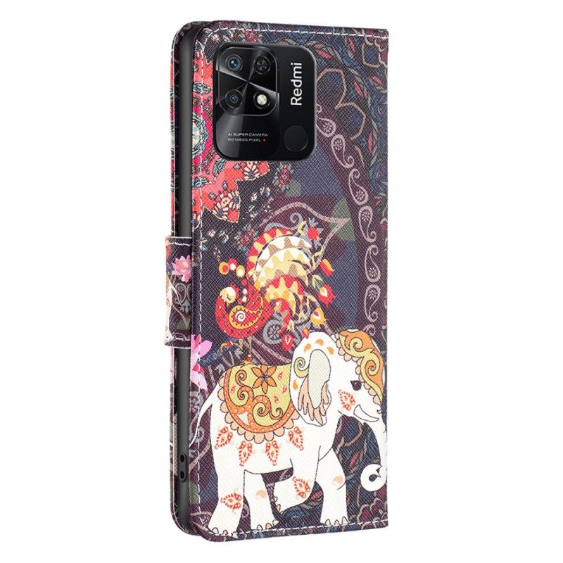 Flip Case Xiaomi Redmi 10C Tribal Elephant