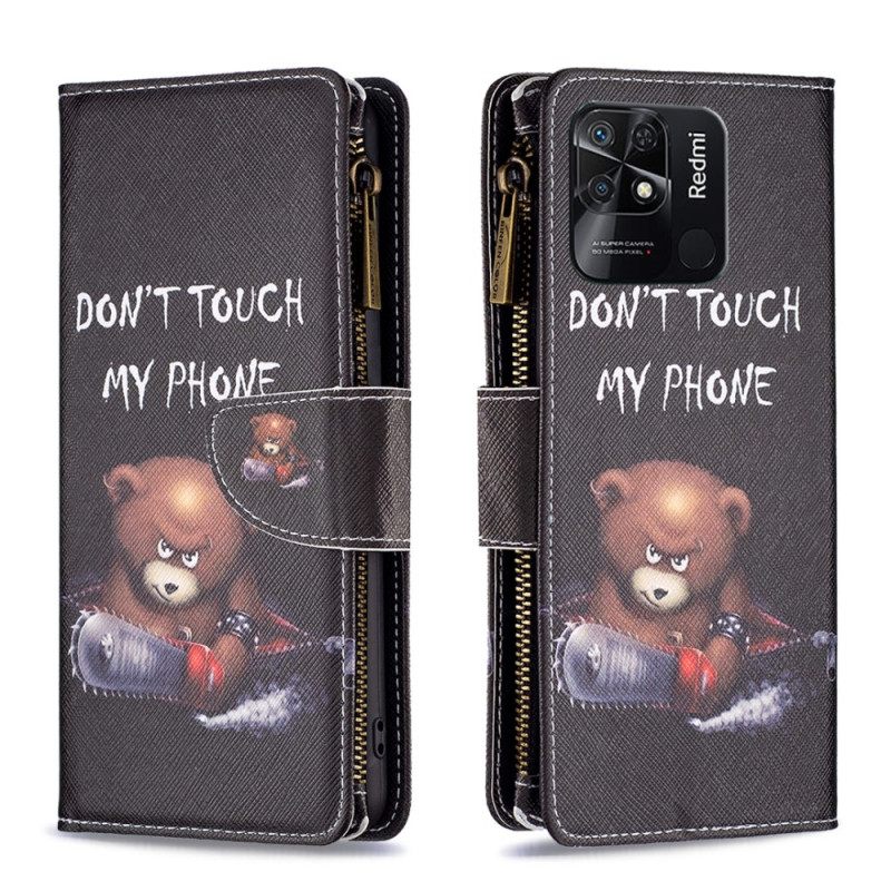 Kotelot Xiaomi Redmi 10C Dangerous Bear Vetoketjullinen Pussi