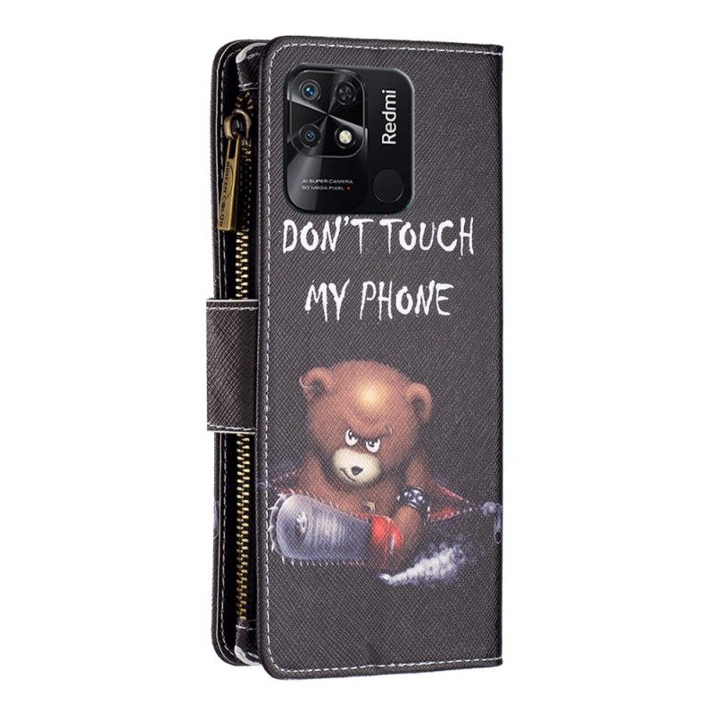 Kotelot Xiaomi Redmi 10C Dangerous Bear Vetoketjullinen Pussi