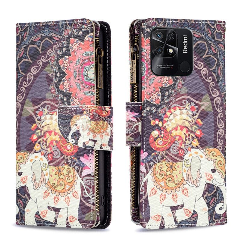 Kotelot Xiaomi Redmi 10C Elephant Vetoketjutasku