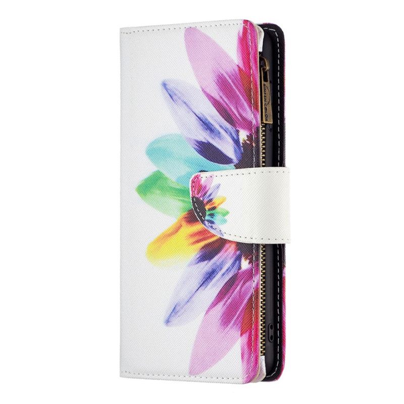 Kotelot Xiaomi Redmi 10C Flower Vetoketjullinen Tasku