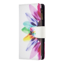 Kotelot Xiaomi Redmi 10C Flower Vetoketjullinen Tasku