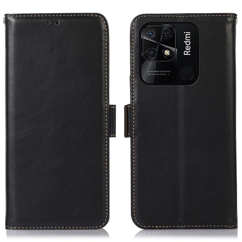 Kotelot Xiaomi Redmi 10C Genuine Leather Rfid-toiminto