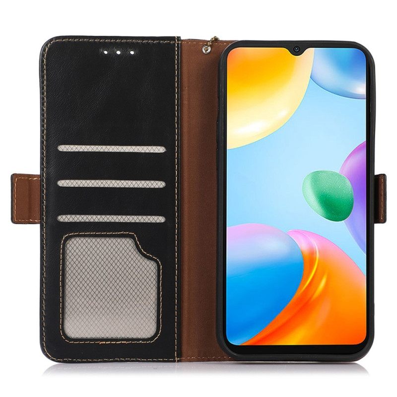 Kotelot Xiaomi Redmi 10C Genuine Leather Rfid-toiminto