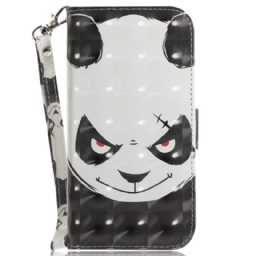 Kotelot Xiaomi Redmi 10C Suojaketju Kuori Angry Panda Lanyardissa