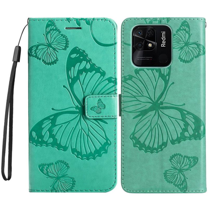 Kotelot Xiaomi Redmi 10C Suojaketju Kuori Giant Thong Butterflies