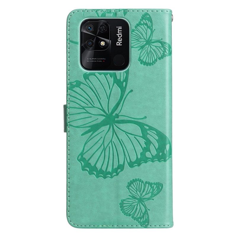 Kotelot Xiaomi Redmi 10C Suojaketju Kuori Giant Thong Butterflies