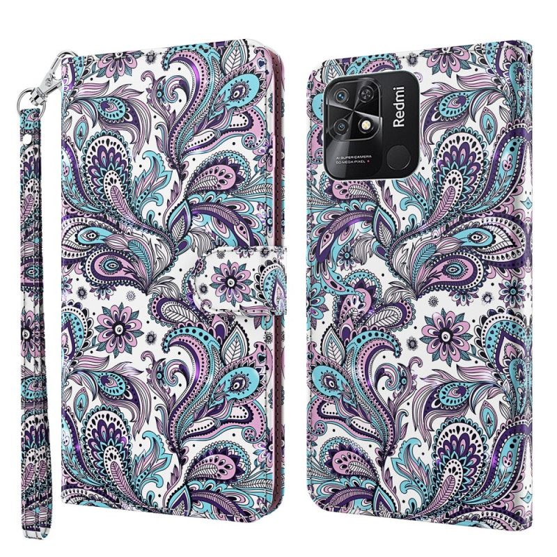 Kotelot Xiaomi Redmi 10C Suojaketju Kuori Paisley Strappy