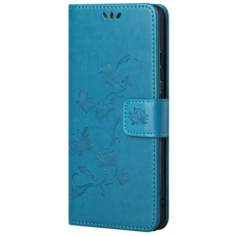 Kotelot Xiaomi Redmi 10C Suojaketju Kuori Strap Flowers