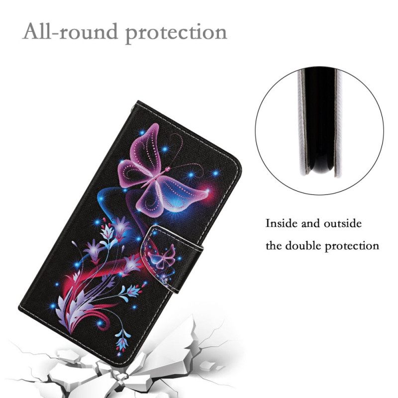 Kotelot Xiaomi Redmi 10C Suojaketju Kuori Strappy Butterfly Dance