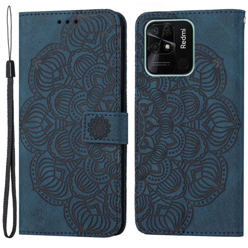 Kotelot Xiaomi Redmi 10C Suojaketju Kuori Strappy Mandala