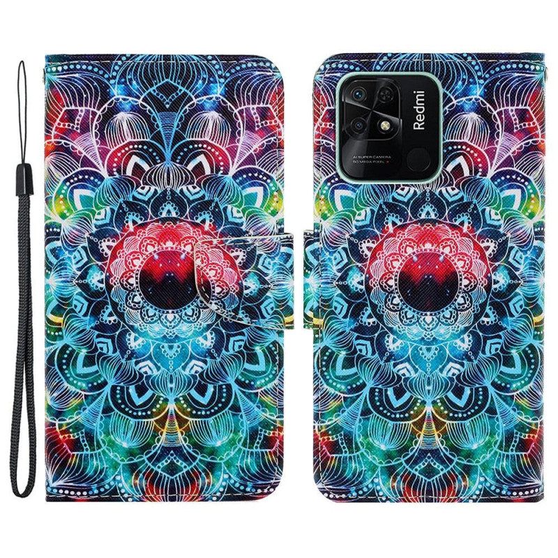 Kotelot Xiaomi Redmi 10C Suojaketju Kuori Strappy Mandala