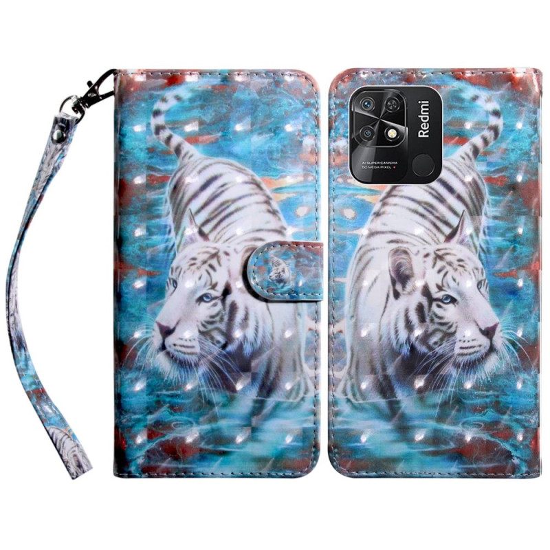 Kotelot Xiaomi Redmi 10C Suojaketju Kuori Strappy Tiger