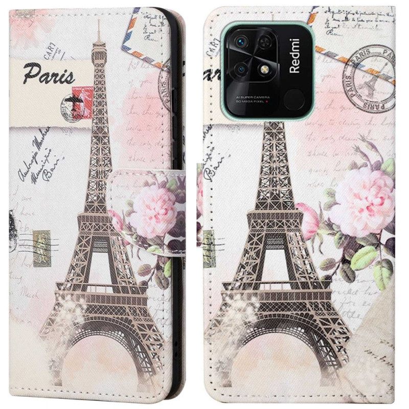 Kotelot Xiaomi Redmi 10C Vintage Eiffel Tower