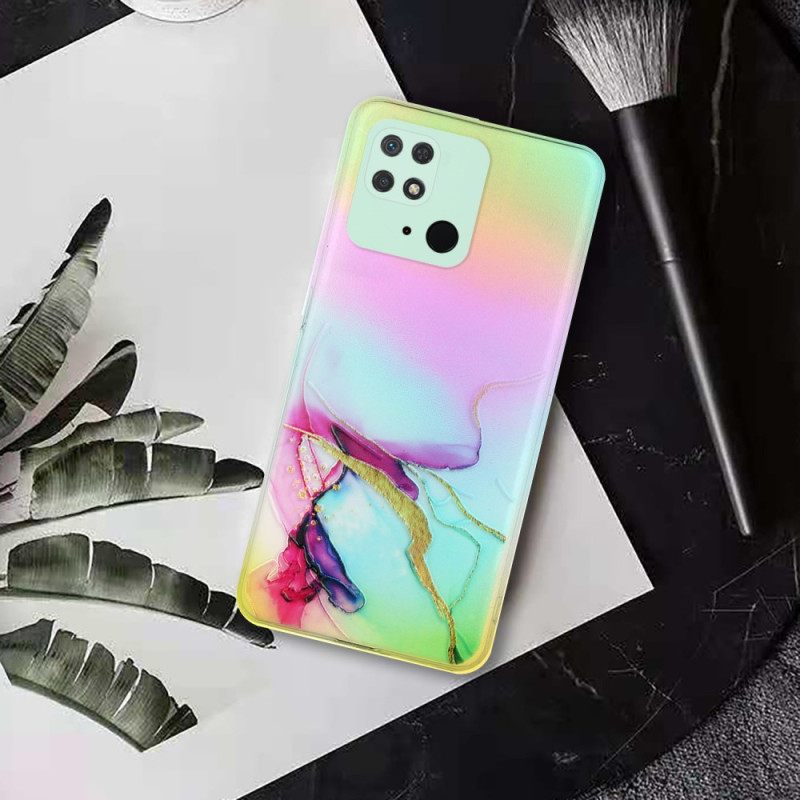 Kuori Xiaomi Redmi 10C Marble Art Laserefekti