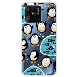 Kuori Xiaomi Redmi 10C Transparent Penguins