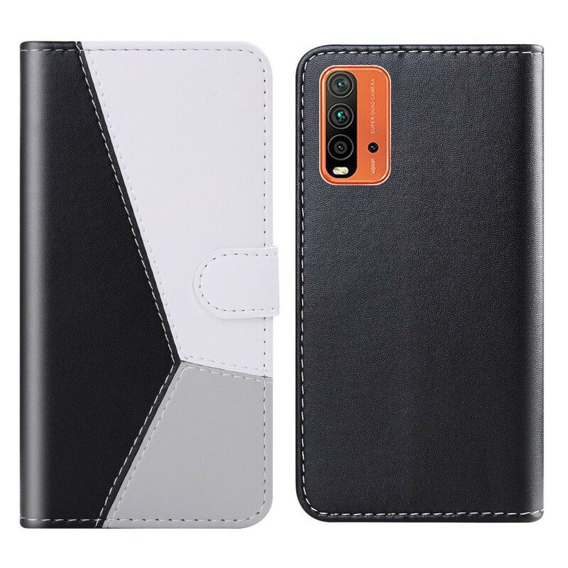 Kotelot Xiaomi Redmi 9T Tricolor Leather Effect