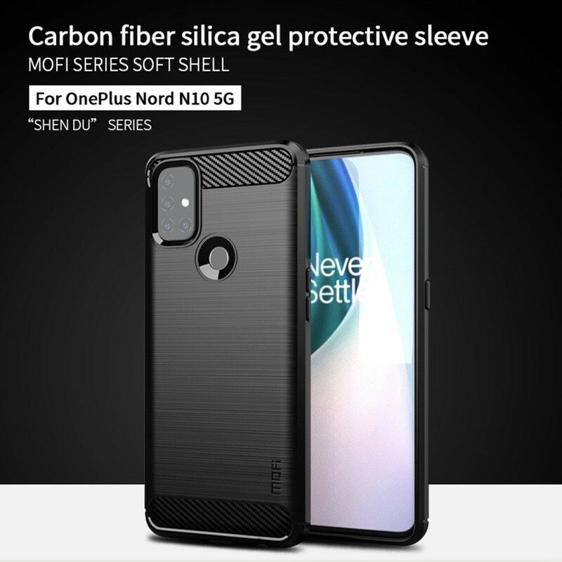 Case OnePlus Nord N10 Harjattu Hiilikuitu Mofi