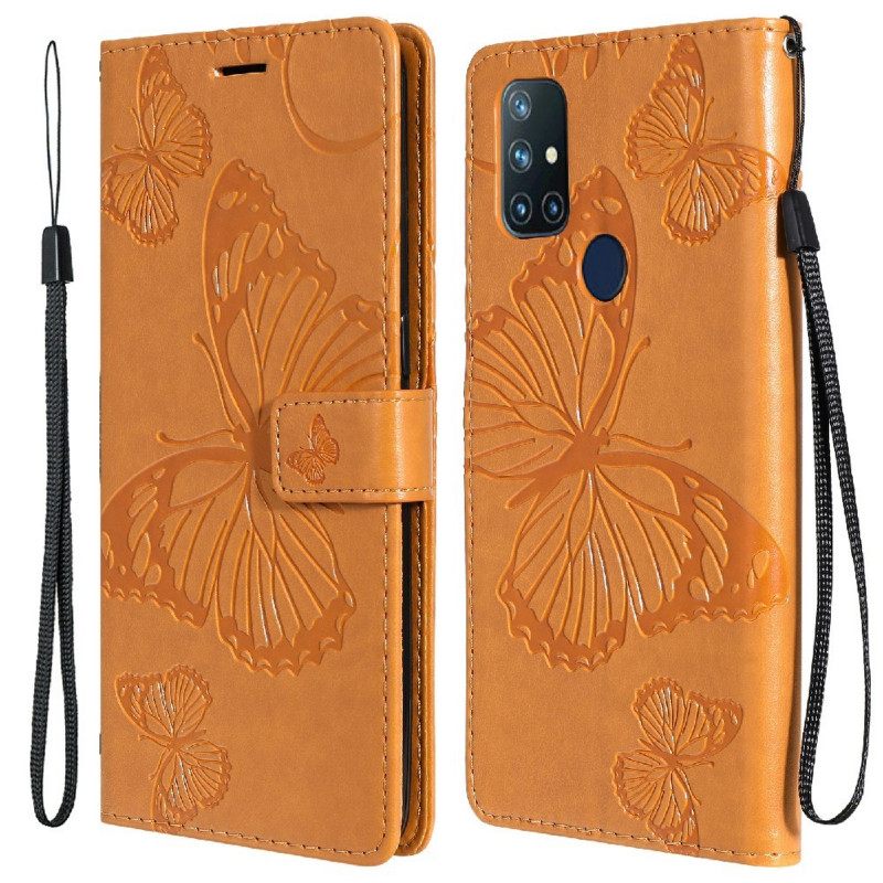 Kotelot OnePlus Nord N10 Suojaketju Kuori Giant Thong Butterflies