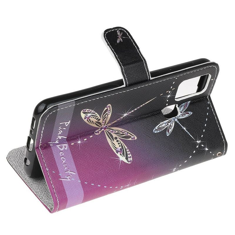 Kotelot OnePlus Nord N10 Suojaketju Kuori Strappy Dragonflies