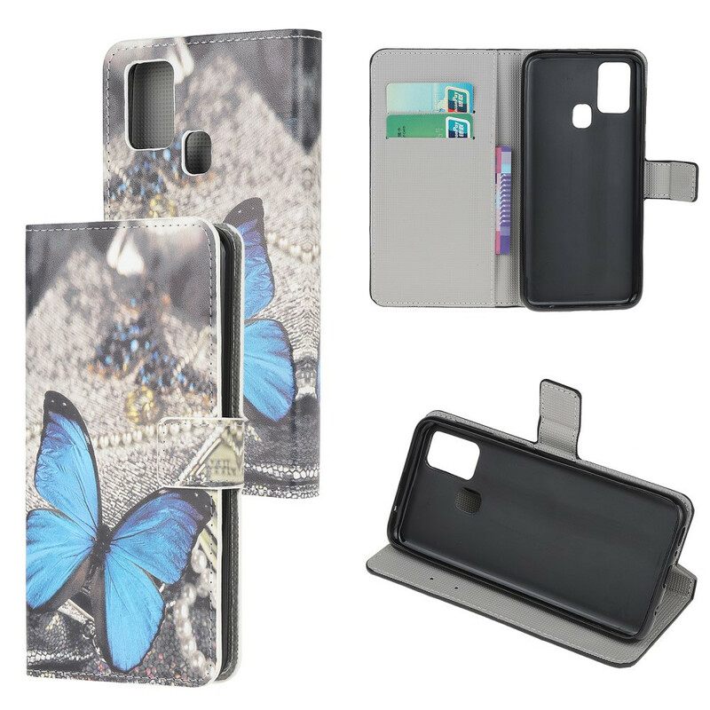 Nahkakotelo OnePlus Nord N10 Blue Butterfly